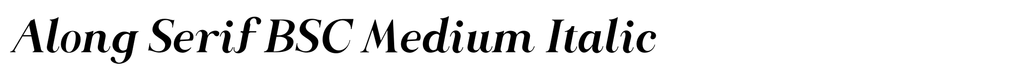 Along Serif BSC Medium Italic image